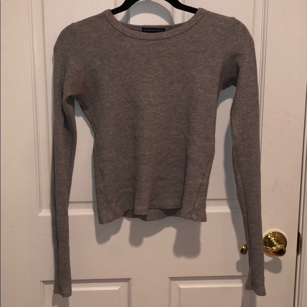 Long sleeve brandy shirt